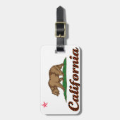 Californische vlag Uitchecken Bagagelabel (Voorkant verticaal)