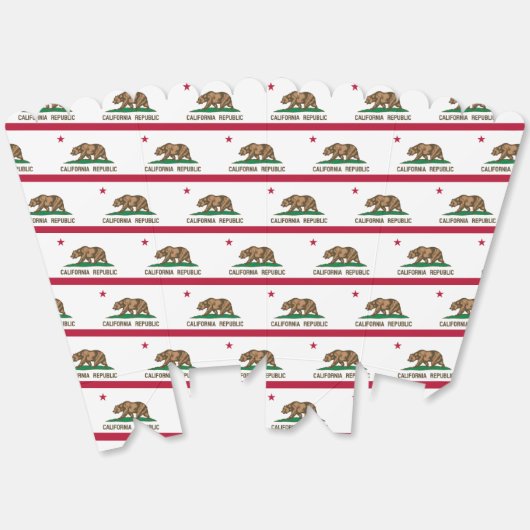 Californische vlag Verjaardagsfeestje popcorn Bedankdoosjes (Ongevouwen)