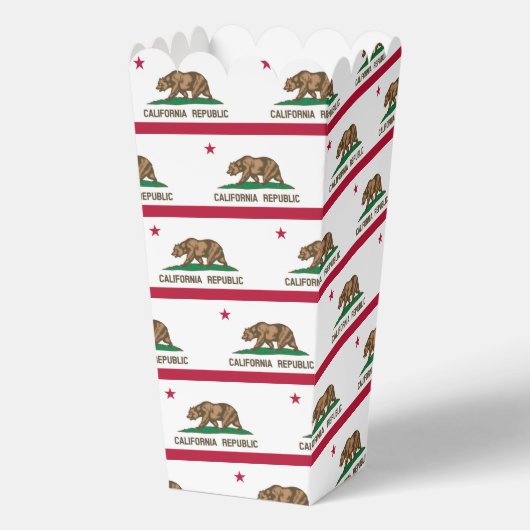 Californische vlag Verjaardagsfeestje popcorn Bedankdoosjes (Voorkant)