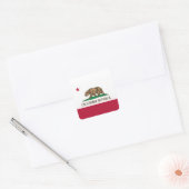 Californische vlag vierkante sticker (Envelop)