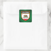 Californische vlag vierkante sticker (Tas)