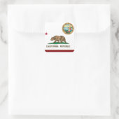 Californische vlag vierkante sticker (Tas)