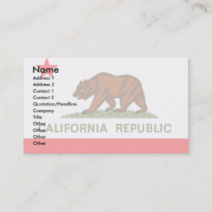 Californische vlag visitekaartje