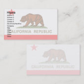 Californische vlag visitekaartje (Voorkant / Achterkant)