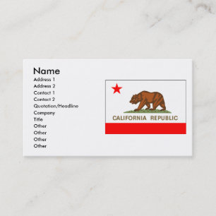 Californische vlag visitekaartje