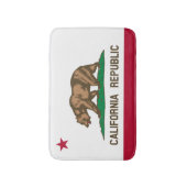 Californische vlaggenbadmat | beer badkamer badmat (Voorkant Verticaal)