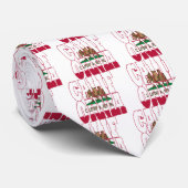 Californische vlaggentekst stropdas (Opgerold)