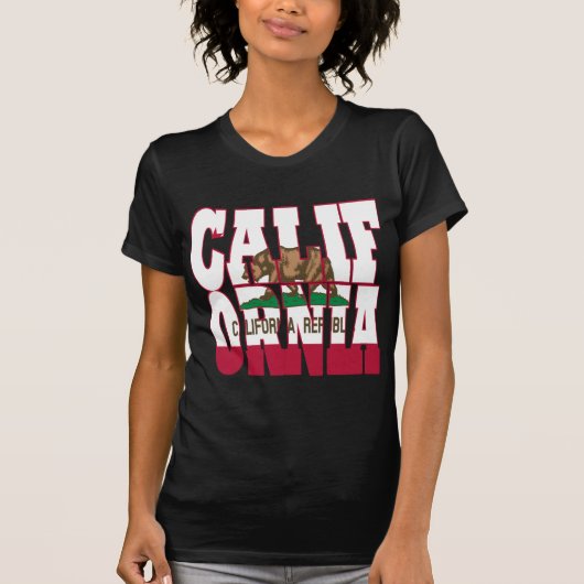 Californische vlaggentekst t-shirt (Voorkant)