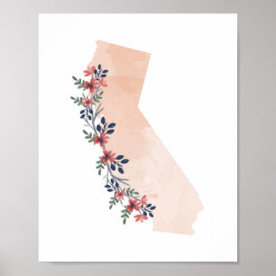 Californische Waterverf staat Poster