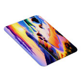 Californische Waterverf voor kustzonsondergang Magneet (Rechterzijde)