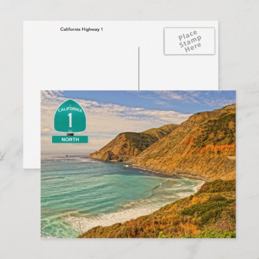 Californische weg 1 Briefkaart (Voorkant / Achterkant)