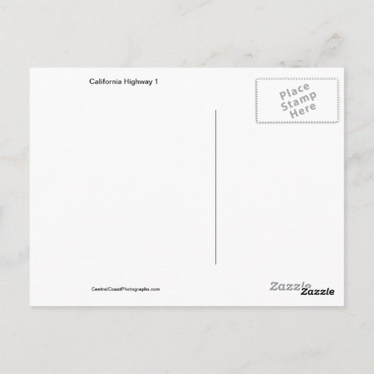 Californische weg 1 Briefkaart (Achterkant)