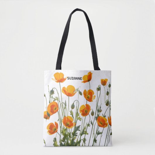 Californische/Welshe papavers. Moederdag cadeau Tote Bag (Voorkant)