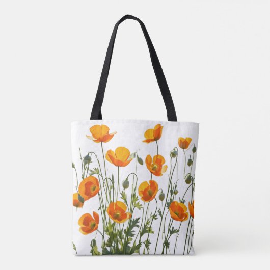 Californische/Welshe papavers. Moederdag cadeau Tote Bag (Achterkant)