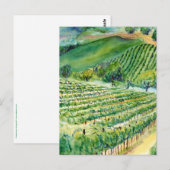 Californische wijngaard Briefkaart (Voorkant / Achterkant)