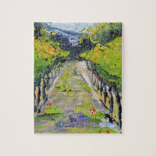 Californische wijngaarden in de zomer in Carmel Legpuzzel