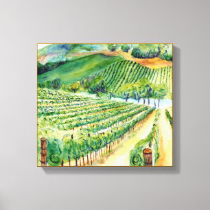 Californische wijnmakerij wijngaard schilderij can canvas afdruk