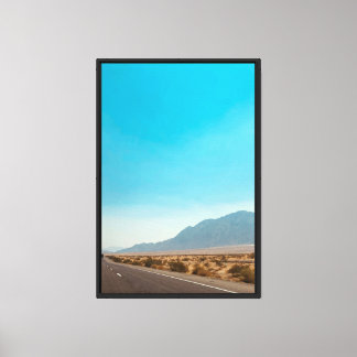 Californische woestijnsnelweg canvas afdruk