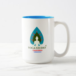Californische yogastudio tweekleurige koffiemok