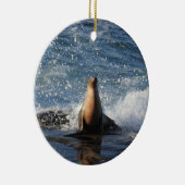 Californische zee leeuw, wilde dieren, keramische  keramisch ornament (Rechts)