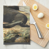  Californische Zee Lions door CE Swan Theedoek (Quarter Fold)