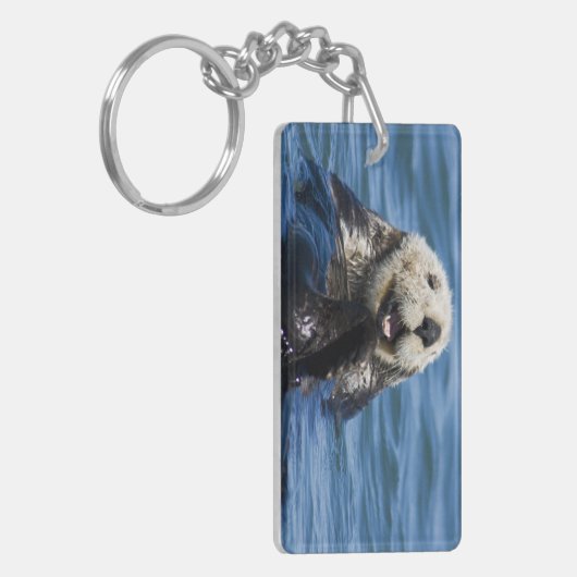 Californische Zee Otter Enhydra lutris) Sleutelhanger (Voorkant Links)
