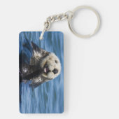 Californische Zee Otter Enhydra lutris) Sleutelhanger (achterkant)