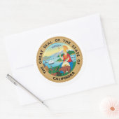 Californische zeehond, Californië Ronde Sticker (Envelop)