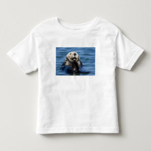 Californische Zeeotter Enhydra lutris) verzorgt zi Kinder Shirts