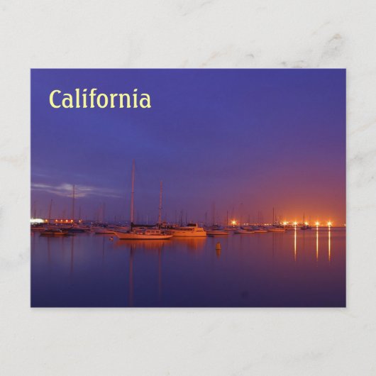 Californische zeilboten in de jachthaven bij het b briefkaart (Voorkant)