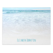 Californische zomergolven strandfoto aangepast notitieblok (Voorkant)