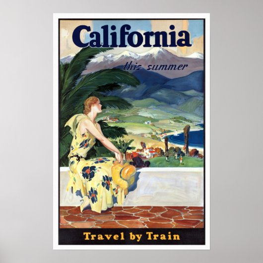 Californische zomerreis per trein Poster (Voorkant)