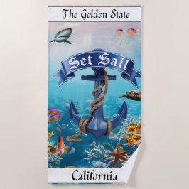 Californische zomerse strandtrip strandlaken