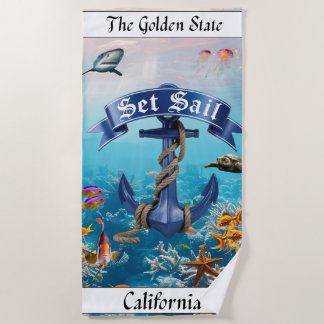 Californische zomerse strandtrip strandlaken