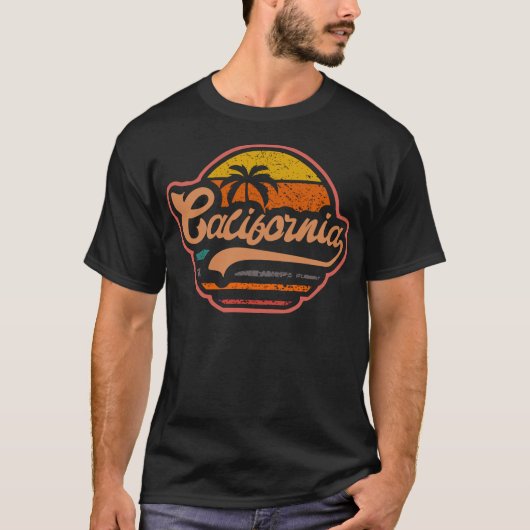 Californische  zondeparadijse lifestyle badge t-shirt (Voorkant)