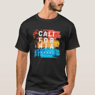 Californische zonnebloem en zomerbloemen t-shirt