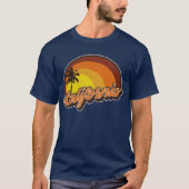 Californische zonneretro-ledige blik t-shirt (Voorkant)