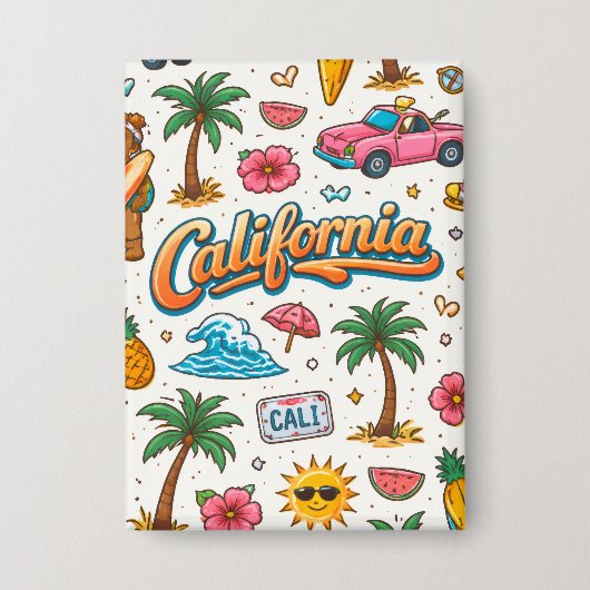 Californische Zonneschijn Button (Voorkant)