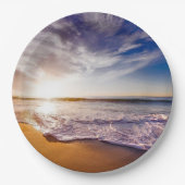 Californische zonsondergang...adembeneming papieren bordje (Voorkant)