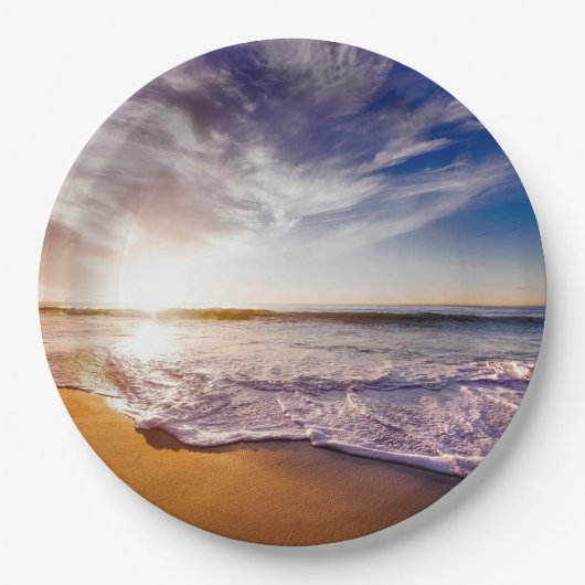 Californische zonsondergang...adembeneming papieren bordje (Voorkant)