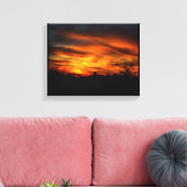 Californische zonsondergang canvas afdruk (Insitu (Woonkamer))