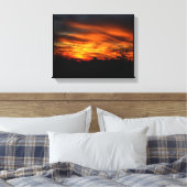 Californische zonsondergang canvas afdruk (Insitu (Slaapkamer))