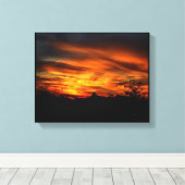 Californische zonsondergang canvas afdruk (Insitu (Houten vloer))