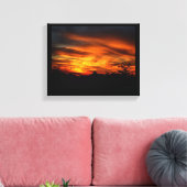 Californische zonsondergang canvas afdruk (Insitu (Woonkamer))