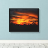 Californische zonsondergang canvas afdruk (Insitu (Houten vloer))