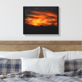 Californische zonsondergang canvas afdruk (Insitu (Slaapkamer))