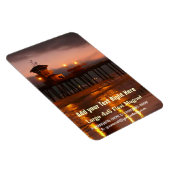 Californische zonsondergang - Huntington Beach Pie Magneet (Rechterzijde)