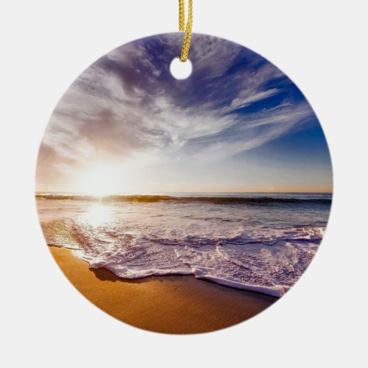 Californische zonsondergang...mooi keramisch ornament (Voorkant)