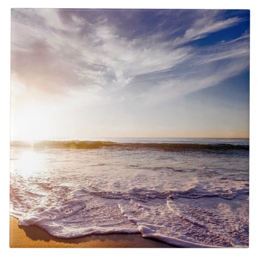 Californische zonsondergang...mooi tegeltje (Voorkant)