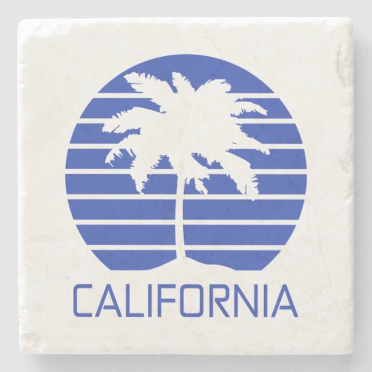 Californische zonsondergang stenen onderzetter (Voorkant)